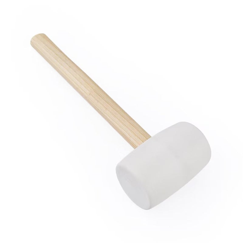 Gunpla Rubber Mallet - 12 oz Anti-Slip Wooden Handle Soft Double Face White Rubber Head Mallet for DIY, Tile Setting, Laminate Flooring Installs & More - Image 5